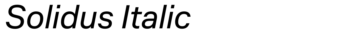 Solidus Italic